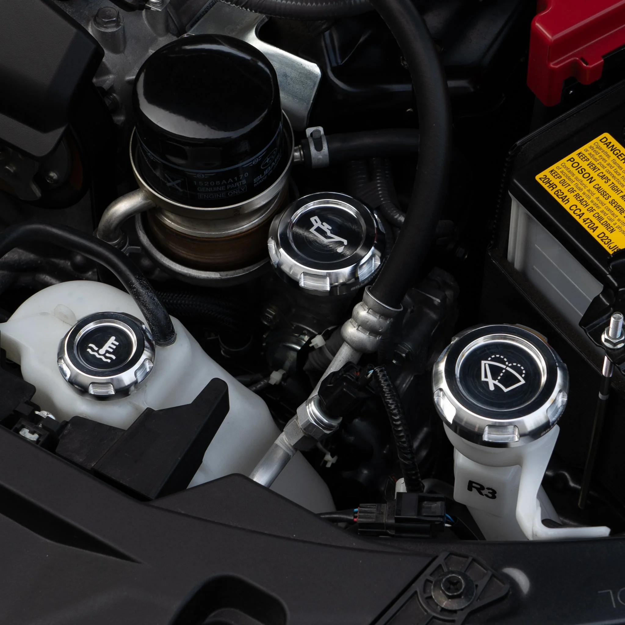 Billetworkz Engine Bay Caps – 2015–2021 Subaru STI - Image 14