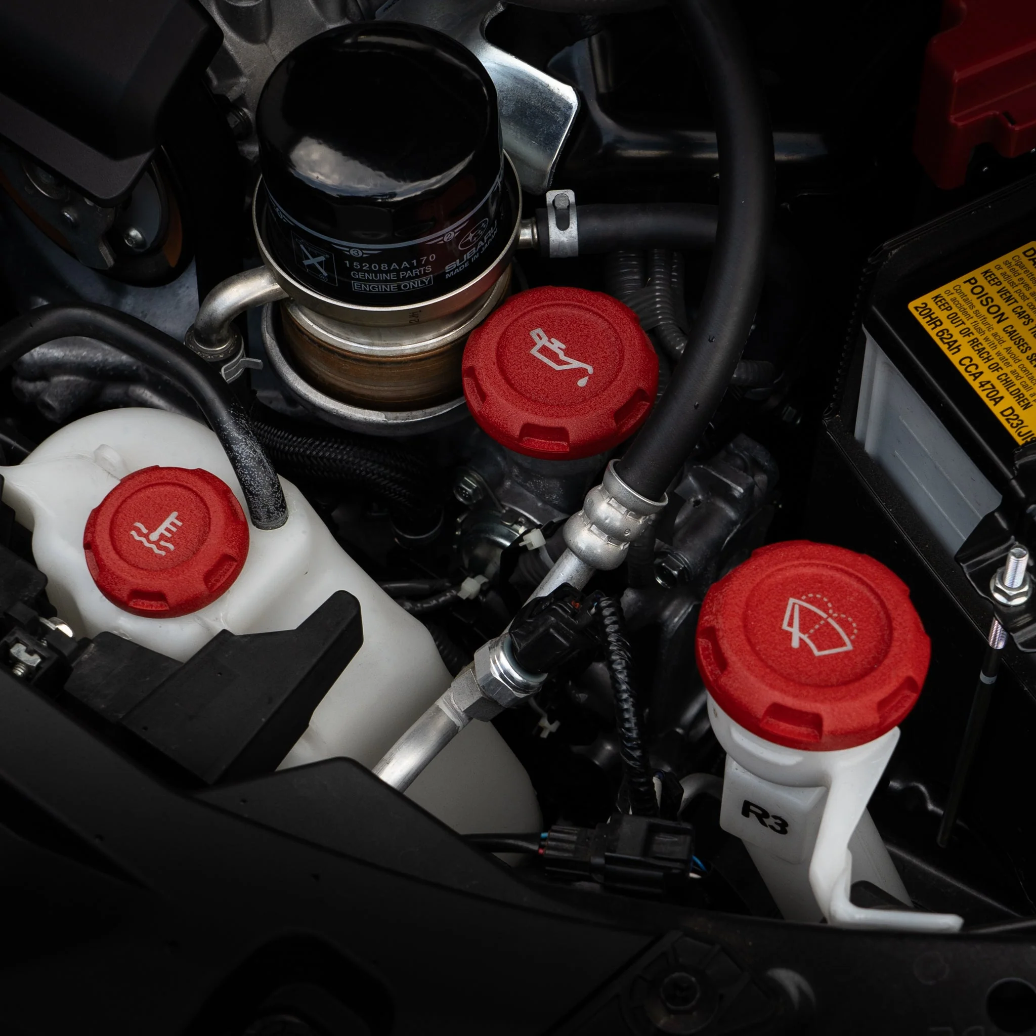Billetworkz Engine Bay Caps – 2015–2021 Subaru STI - Image 26