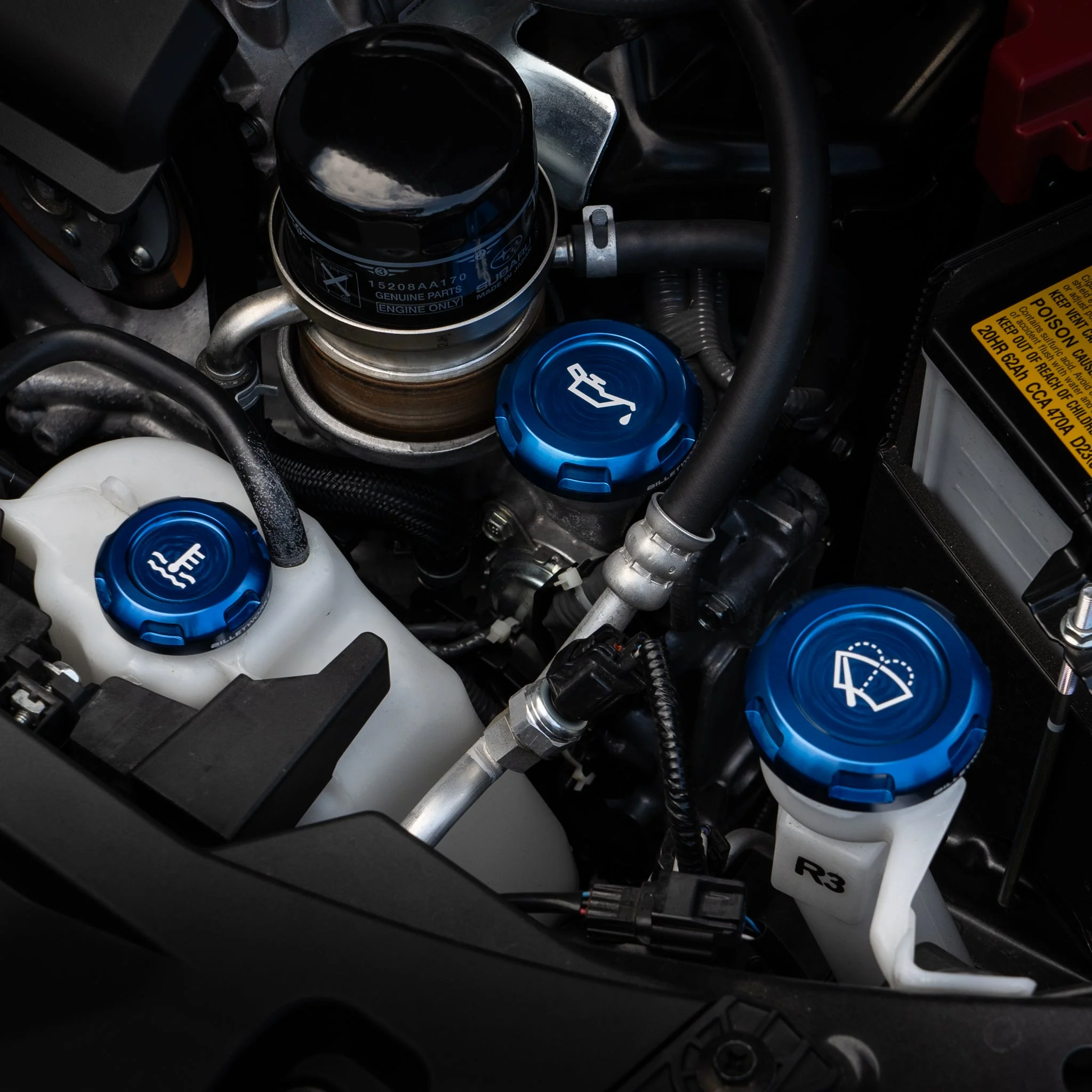 Billetworkz Engine Bay Caps – 2015–2021 Subaru STI - Image 6